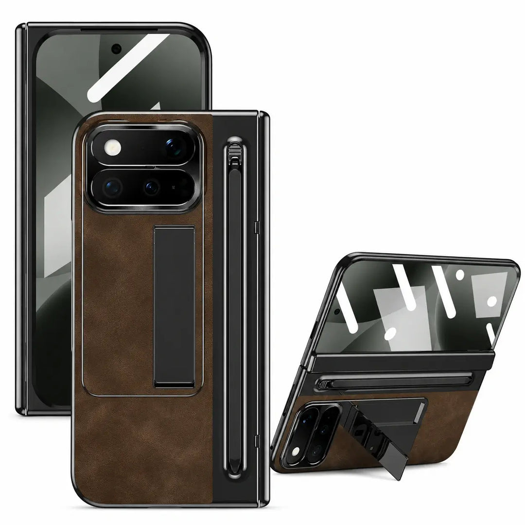 Vintage Leather Stand Case For Pixel Fold Series
