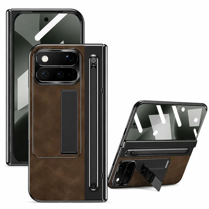 Vintage Leather Stand Case For Pixel Fold Series
