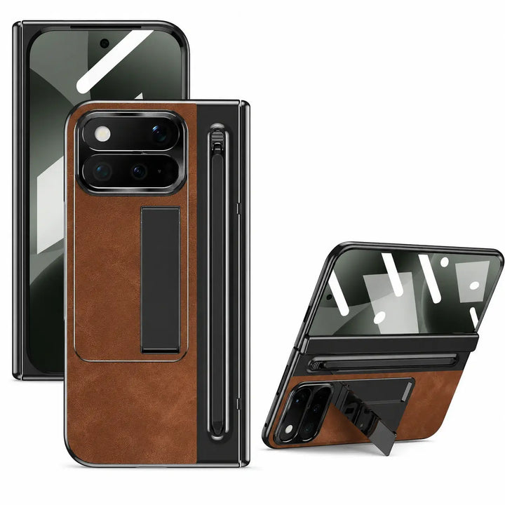 Vintage Leather Stand Case For Pixel Fold Series