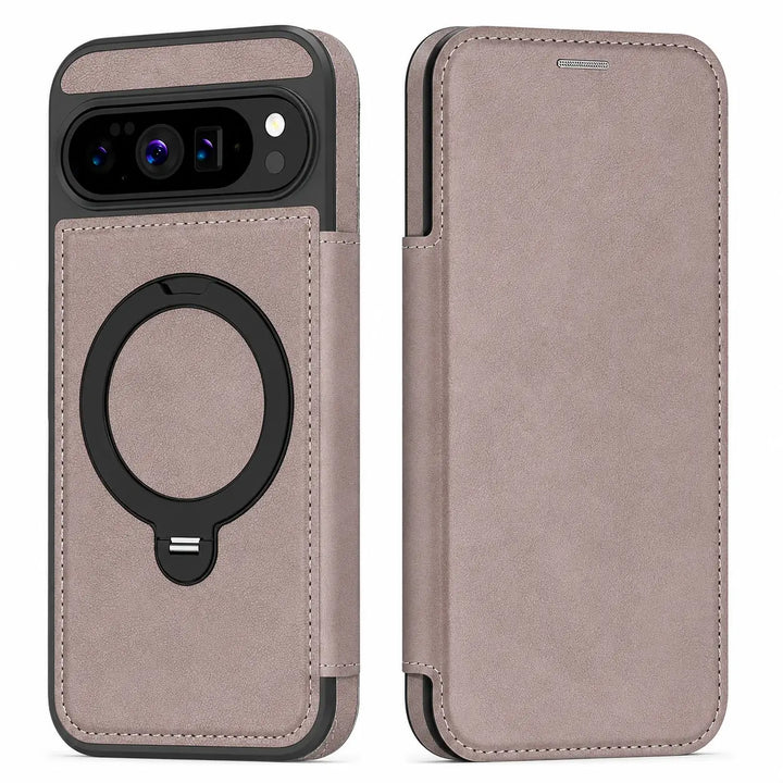 Magnetic Leather Wallet Case for Pixel Series