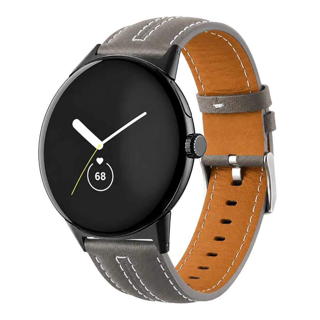 Classic Stitched Leather Band For Pixel Watch 5