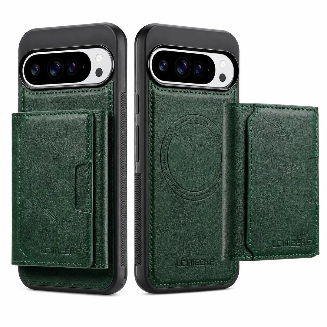 2-in-1 Magnetic Leather Wallet Case For Pixel Series
