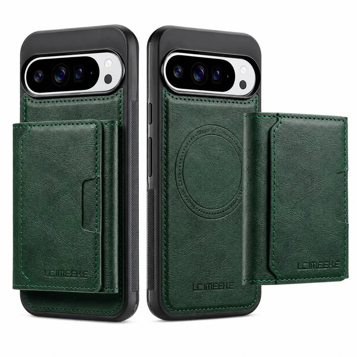 2-in-1 Magnetic Leather Wallet Case For Pixel Series