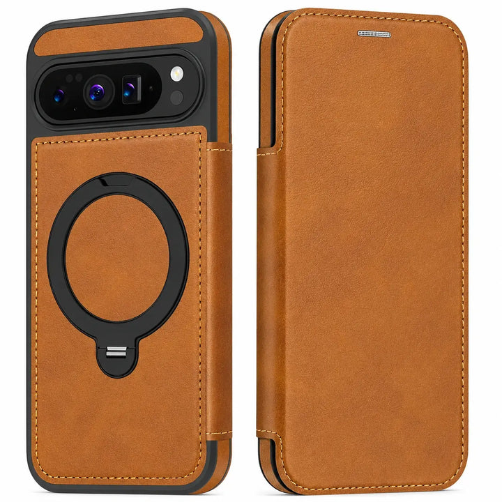 Magnetic Leather Wallet Case for Pixel Series