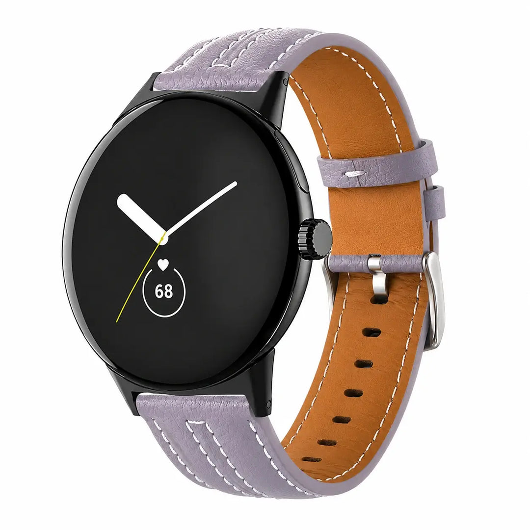Classic Stitched Leather Band For Pixel Watch 5
