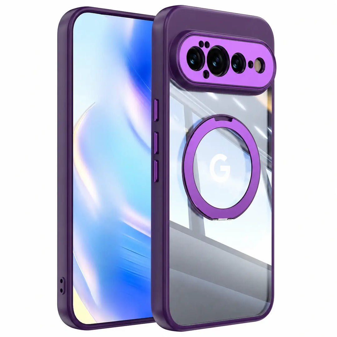 Magnetic Ring Clear Case with Stand For Pixel Series