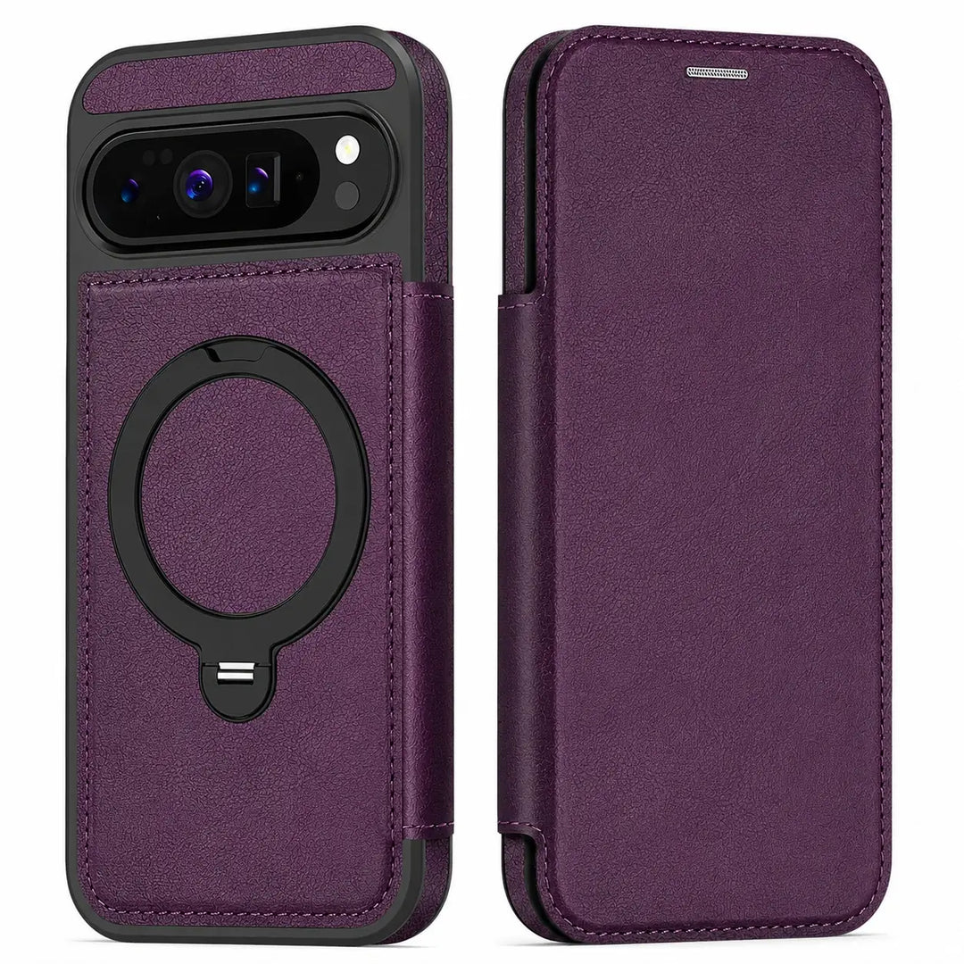 Magnetic Leather Wallet Case for Pixel Series