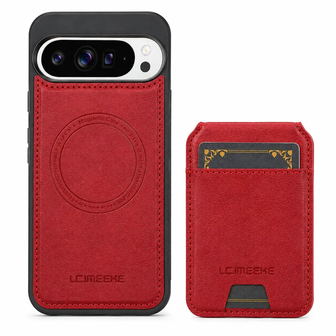 Magnetic Leather Case with Wallet For Pixel Series