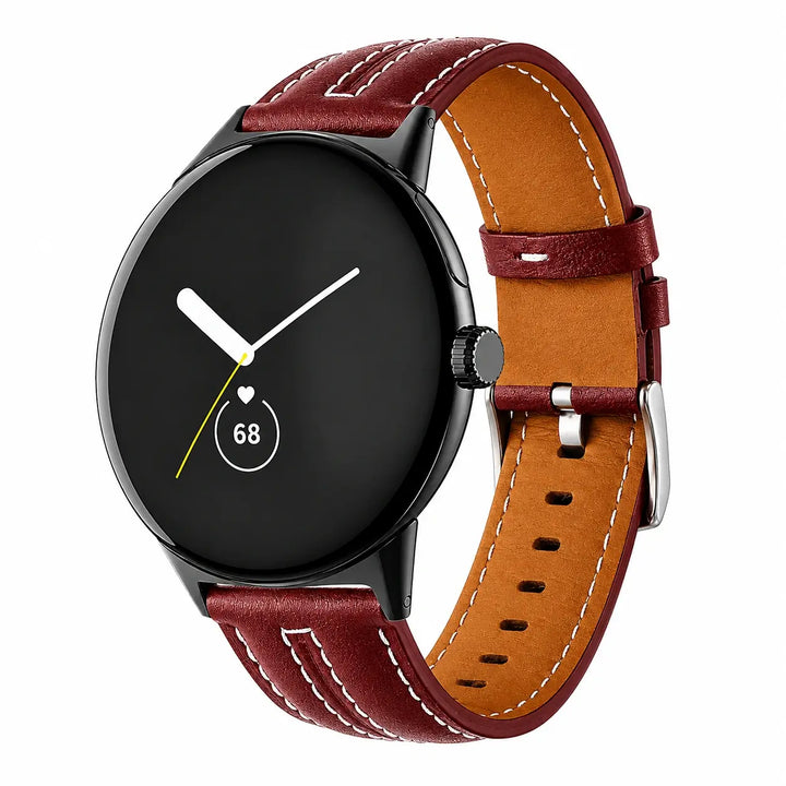 Classic Stitched Leather Band For Pixel Watch 5