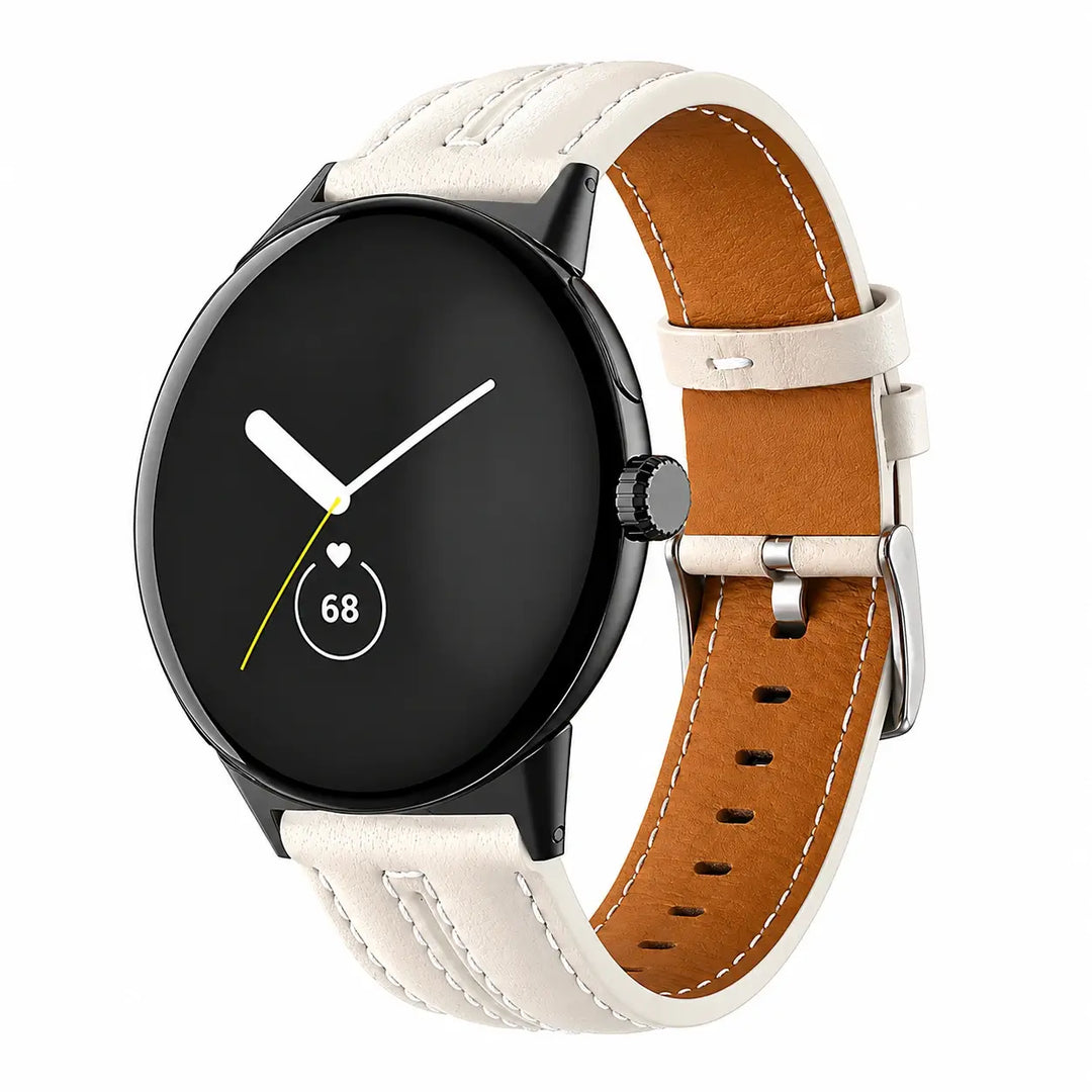 Classic Stitched Leather Band For Pixel Watch 5