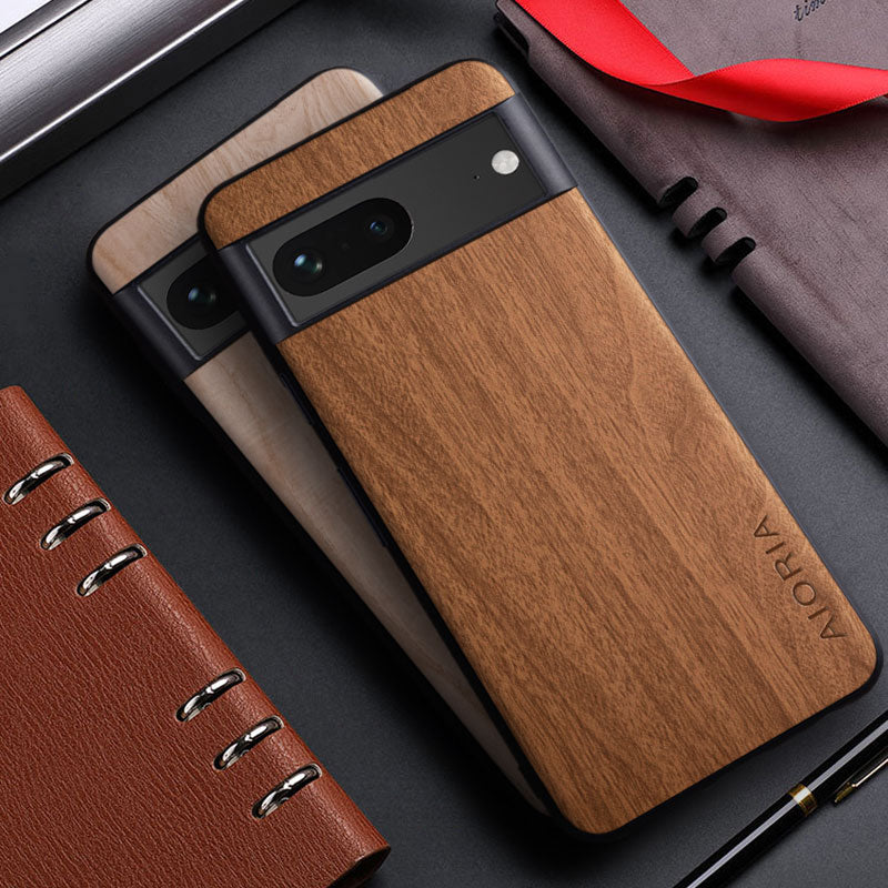 Bamboo Wood Pattern Leather Phone Case